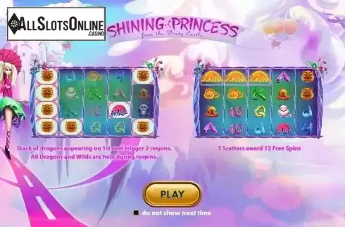 Start Screen. Shining Princess from NetGame