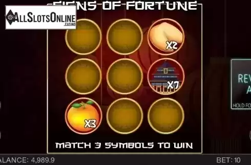 Game Screen 2. Signs of Fortune from Spinomenal