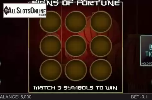 Game Screen 1. Signs of Fortune from Spinomenal