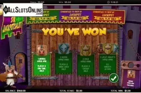 Bonus Game 2. Sir Jackpot Alot from CORE Gaming