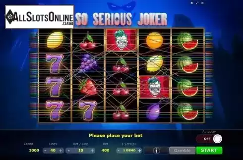 Reel Screen. So Serious Joker from Five Men Games
