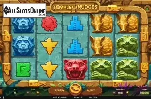 Reel Screen. Temple of Nudges from NetEnt