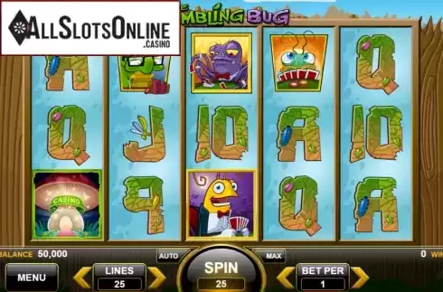 Reel Screen. The Gambling Bug from Spin Games