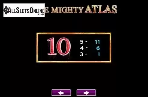 Paytable 4. The Mighty Atlas from High 5 Games