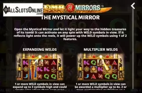 Features 1. Tomb Of Mirrors from Leander Games