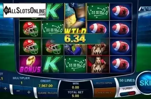 Win Screen. Touchdown Hottie from XIN Gaming