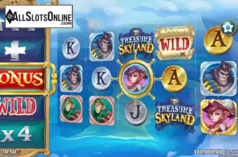 Reel Screen. Treasure Skyland from JustForTheWin