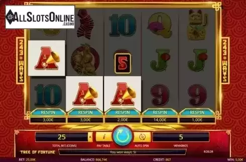 Win screen. Tree of Fortune (iSoftBet) from iSoftBet