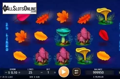 Reel screen. Trippy Mushrooms from KA Gaming