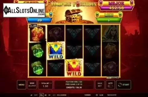 Free Spins Reels. Vampire Fortunes from Greentube