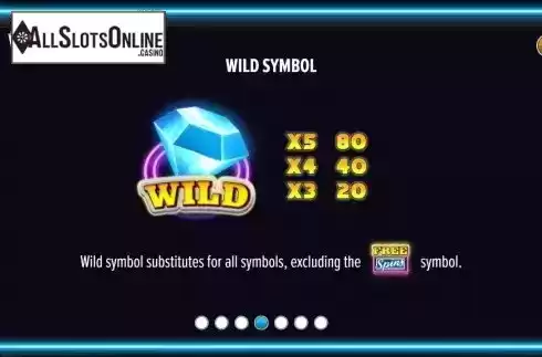 Wild paytable screen