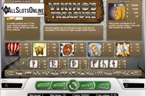 Screen5. Vikings Treasure from NetEnt