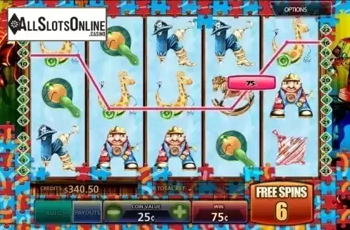 Free Spins screen. Vintage Toy Room from MultiSlot