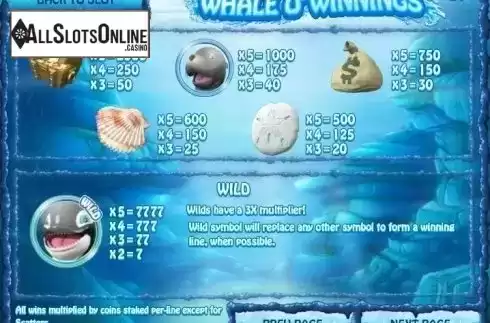Screen3. Whale O' Winnings from Rival Gaming