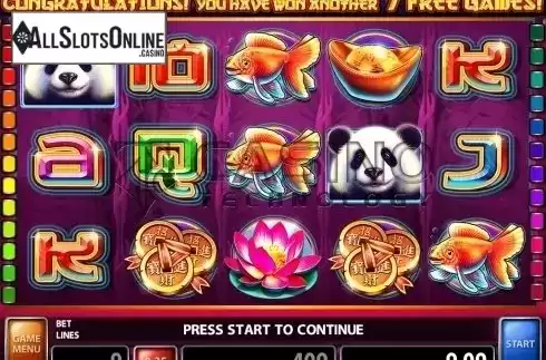 Free spins screen. Wild Bamboo Bear from Casino Technology