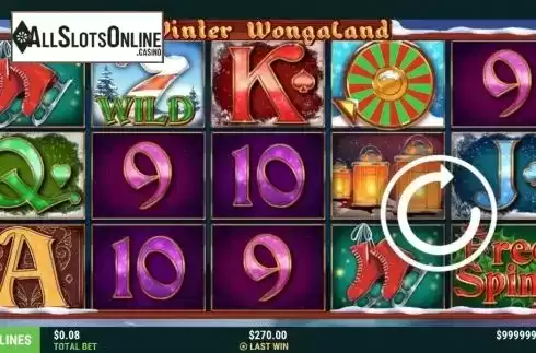 Reel Screen. Winter Wongaland from Slot Factory