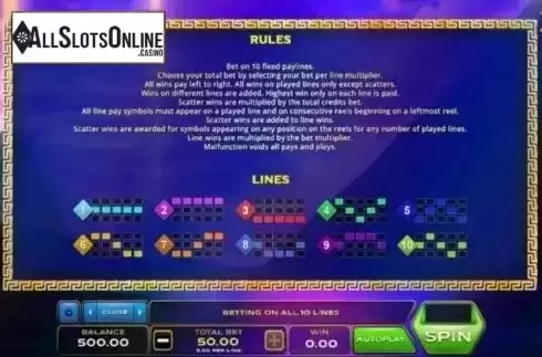 Lines. Wonders of Egypt from Xplosive Slots Group