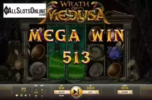 Mega Win. Wrath of Medusa from Rival Gaming