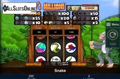 Bonus Game screen 1. Monkey's Millions from Greentube