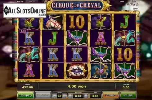 Win. Cirque du Cheval from Greentube