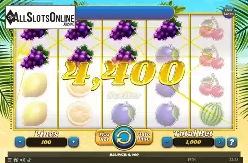 Win Screen . 100 Juicy Fruits from Spinomenal