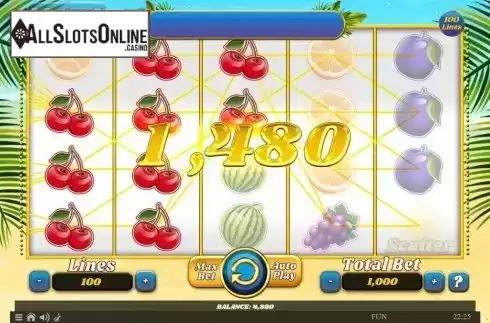 Win Screen 2. 100 Juicy Fruits from Spinomenal