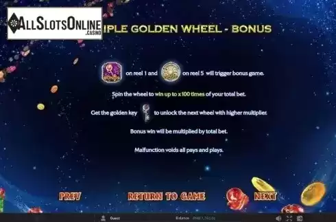 Paytable 3. 777 Golden Wheel from GamePlay
