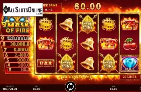 Free Spins 1. 9 Masks Of Fire from Gameburger Studios