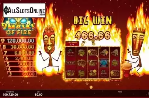Free Spins 2. 9 Masks Of Fire from Gameburger Studios