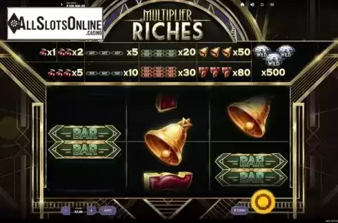 Reel Screen. Multiplier Riches from Red Tiger