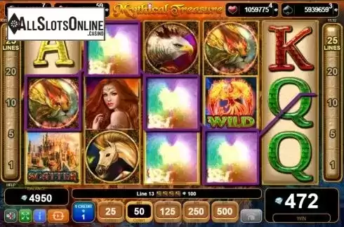 Win screen 2. Mythical Treasure from EGT