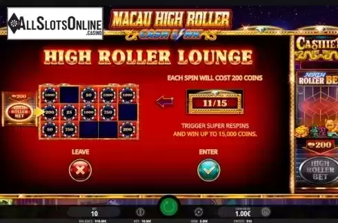 High Roller Bet 1. Macau High Roller from iSoftBet