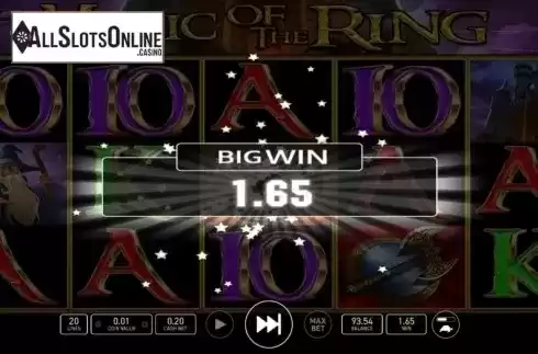 Win Screen. Magic Of The Ring from Wazdan