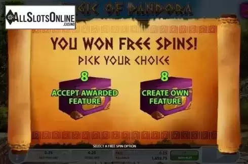 Free Spins. Magic of Pandora from 2by2 Gaming