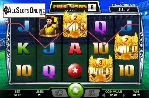 Free Spins Win Screen. Matchday Millions from The Stars Group