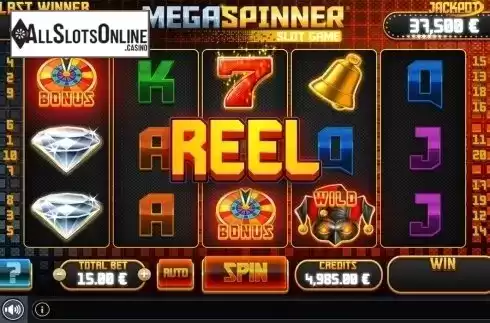 Respin screen. Mega Spinner Slot from GAMING1