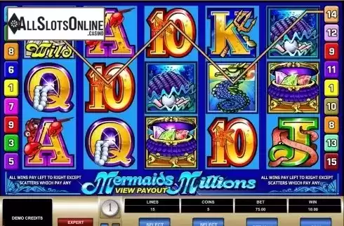 Screen4. Mermaid's Millions from Microgaming