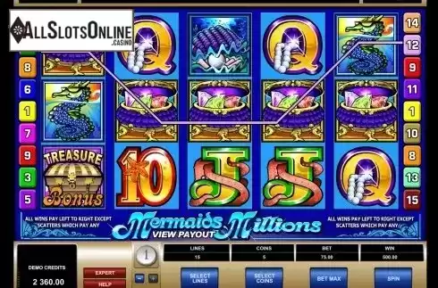 Screen5. Mermaid's Millions from Microgaming