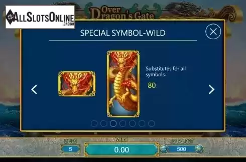 Paytable 3. Over Dragons Gate from Dragoon Soft