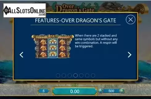 Paytable 4. Over Dragons Gate from Dragoon Soft
