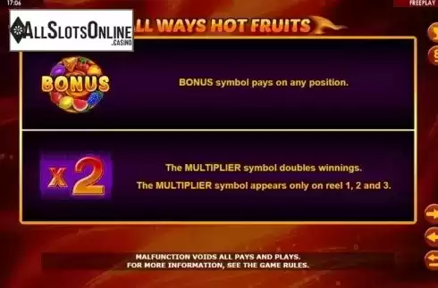 Features 2. All Ways Hot Fruits from Amatic Industries