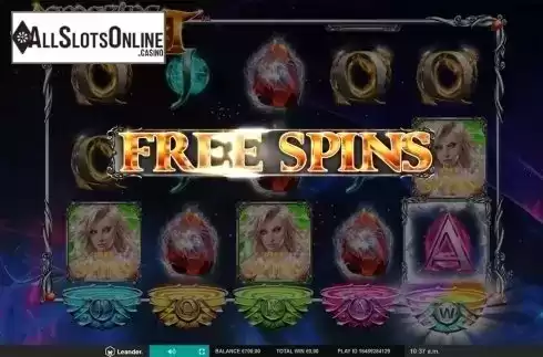 Free spins win screen. Amazing Alchemist from Leander Games