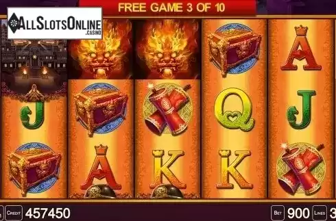 Free Spins screen. Ancient Riches HD from Merkur