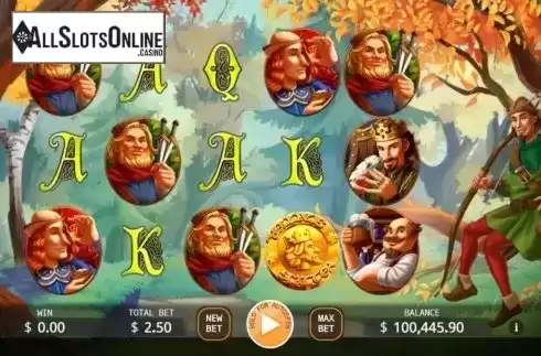 Reel screen. Archer Robin Hood from KA Gaming