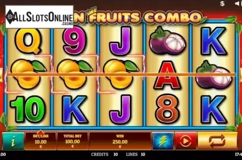 Win Screen . Asian Fruit Combo from Givme Games