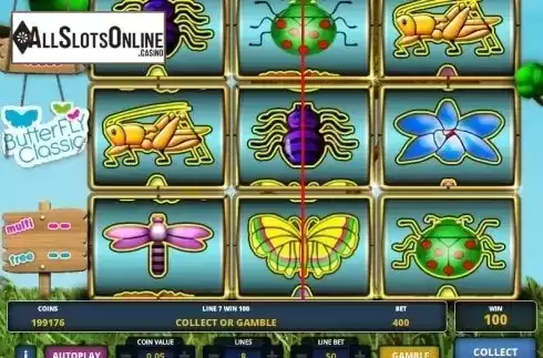 Screen 2. Butterfly Classic from Zeus Play