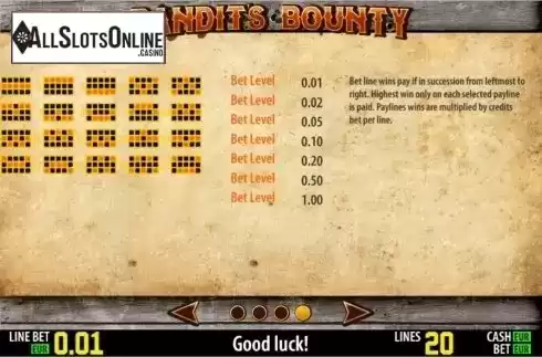 Winlines. Bandit's Bounty HD from World Match