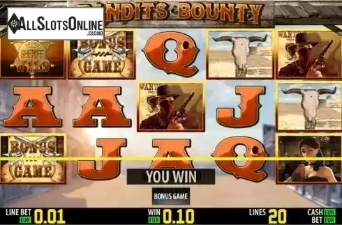 Bonusgame win. Bandit's Bounty HD from World Match