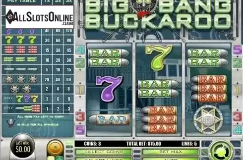 Game Workflow screen . Big Bang Buckaroo from Rival Gaming