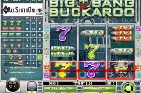 Win Screen 4. Big Bang Buckaroo from Rival Gaming